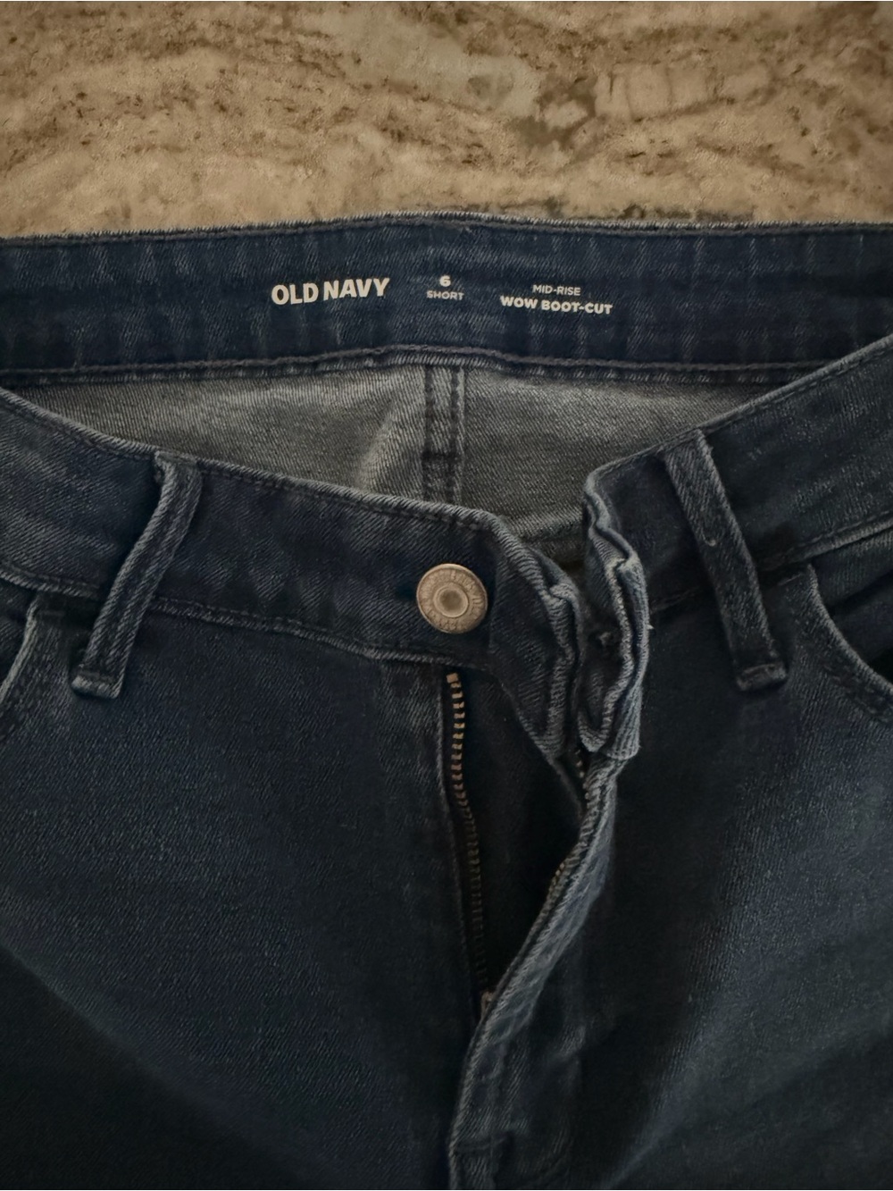 Old Navy woman’s Dark Blue Bootcut Jeans - Mid Rise